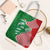 Germany Heligoland Tote Bag with Fish Illustration and Red Green Wave - Wonder Print Shop