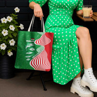 Germany Heligoland Tote Bag with Fish Illustration and Red Green Wave - Wonder Print Shop
