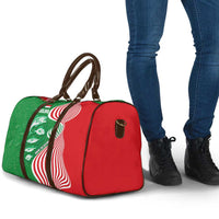 Germany Heligoland Travel Bag with Fish Illustration and Red Green Wave - Wonder Print Shop