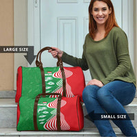 Germany Heligoland Travel Bag with Fish Illustration and Red Green Wave - Wonder Print Shop