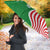 Germany Heligoland Umbrella with Fish Illustration and Red Green Wave - Wonder Print Shop