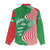 Germany Heligoland Women Casual Shirt with Fish Illustration and Red Green Wave - Wonder Print Shop