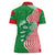 Germany Heligoland Women Polo Shirt with Fish Illustration and Red Green Wave - Wonder Print Shop