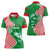 Germany Heligoland Women Polo Shirt with Fish Illustration and Red Green Wave - Wonder Print Shop