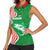Germany Heligoland Women Sleeveless Polo Shirt with Fish Illustration and Red Green Wave - Wonder Print Shop