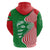 Germany Heligoland Zip Hoodie with Fish Illustration and Red Green Wave - Wonder Print Shop
