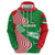 Germany Heligoland Zip Hoodie with Fish Illustration and Red Green Wave - Wonder Print Shop