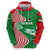 Germany Heligoland Zip Hoodie with Fish Illustration and Red Green Wave - Wonder Print Shop