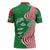 Germany Heligoland Zipper Polo Shirt with Fish Illustration and Red Green Wave - Wonder Print Shop
