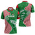 Germany Heligoland Zipper Polo Shirt with Fish Illustration and Red Green Wave - Wonder Print Shop