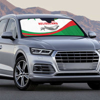 Germany Heligoland Auto Sun Shade with Seal Graphic and Red Green Wave Nature - Wonder Print Shop