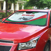 Germany Heligoland Auto Sun Shade with Seal Graphic and Red Green Wave Nature - Wonder Print Shop