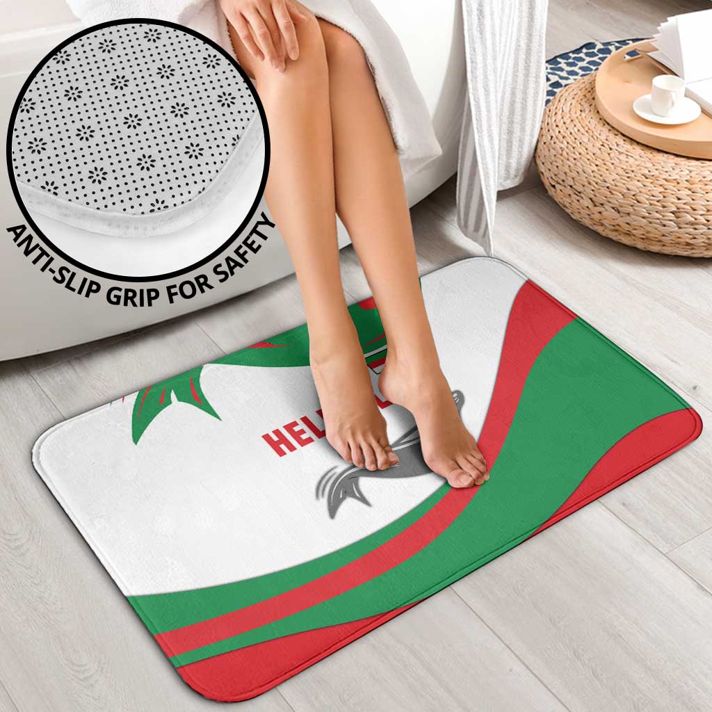 Germany Heligoland Bathroom Set with Seal Graphic and Red Green Wave Nature - Wonder Print Shop