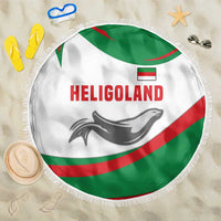 Germany Heligoland Beach Blanket with Seal Graphic and Red Green Wave Nature - Wonder Print Shop
