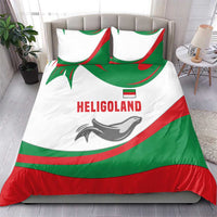 Germany Heligoland Bedding Set with Seal Graphic and Red Green Wave Nature - Wonder Print Shop