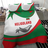 Germany Heligoland Bedding Set with Seal Graphic and Red Green Wave Nature - Wonder Print Shop