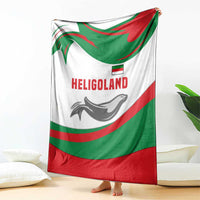 Germany Heligoland Blanket with Seal Graphic and Red Green Wave Nature - Wonder Print Shop