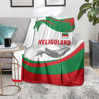 Germany Heligoland Blanket with Seal Graphic and Red Green Wave Nature - Wonder Print Shop