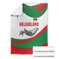 Germany Heligoland Blanket with Seal Graphic and Red Green Wave Nature - Wonder Print Shop