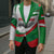 Germany Heligoland Blazer with Seal Graphic and Red Green Wave Nature - Wonder Print Shop