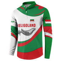 Germany Heligoland Button Sweatshirt with Seal Graphic and Red Green Wave Nature - Wonder Print Shop