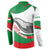 Germany Heligoland Button Sweatshirt with Seal Graphic and Red Green Wave Nature - Wonder Print Shop