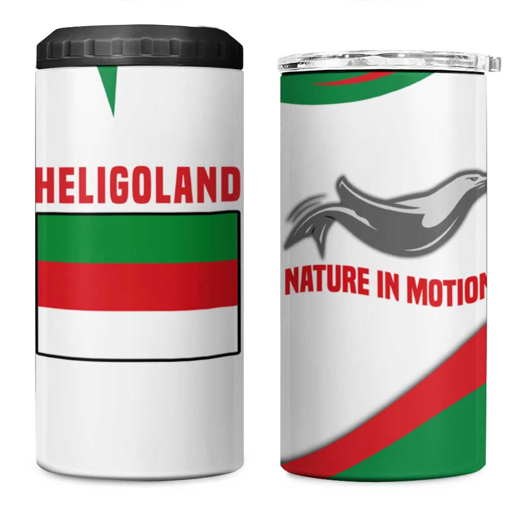 Germany Heligoland 4 in 1 Can Cooler Tumbler with Seal Graphic and Red Green Wave Nature - Wonder Print Shop