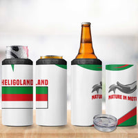 Germany Heligoland 4 in 1 Can Cooler Tumbler with Seal Graphic and Red Green Wave Nature - Wonder Print Shop
