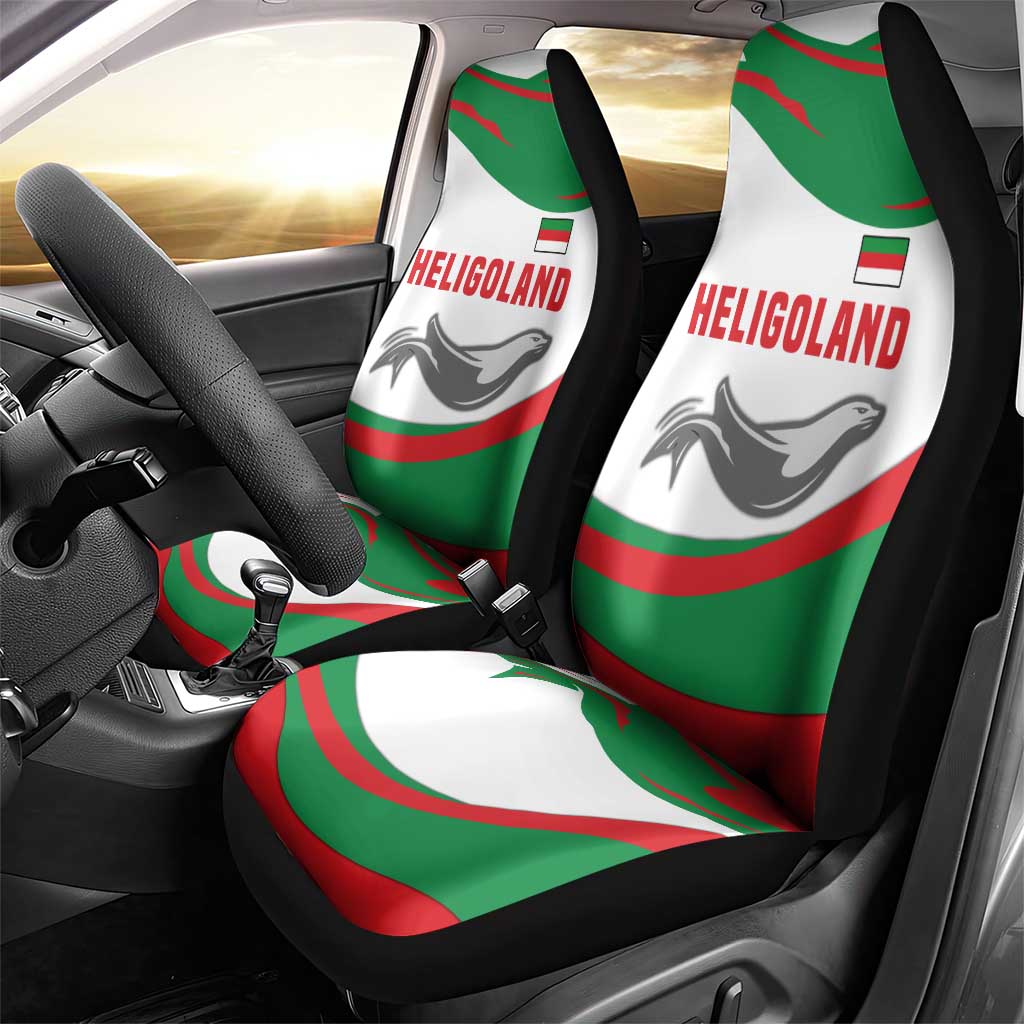 Germany Heligoland Car Seat Cover with Seal Graphic and Red Green Wave Nature - Wonder Print Shop