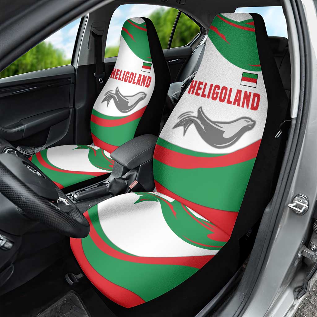 Germany Heligoland Car Seat Cover with Seal Graphic and Red Green Wave Nature - Wonder Print Shop