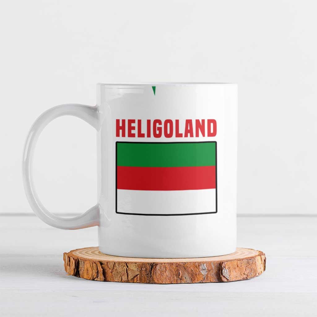 Germany Heligoland Ceramic Mug with Seal Graphic and Red Green Wave Nature - Wonder Print Shop