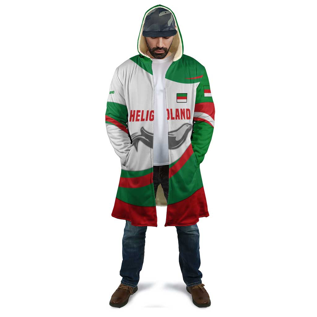 Germany Heligoland Cloak with Seal Graphic and Red Green Wave Nature - Wonder Print Shop