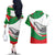 Germany Heligoland Couples Matching Off The Shoulder Long Sleeve Dress and Hawaiian Shirt with Seal Graphic and Red Green Wave Nature - Wonder Print Shop