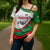 Germany Heligoland Cross Shoulder Shirt with Seal Graphic and Red Green Wave Nature - Wonder Print Shop