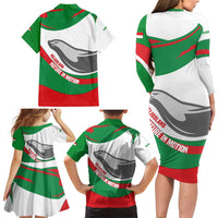Germany Heligoland Family Matching Long Sleeve Bodycon Dress and Hawaiian Shirt with Seal Graphic and Red Green Wave Nature - Wonder Print Shop