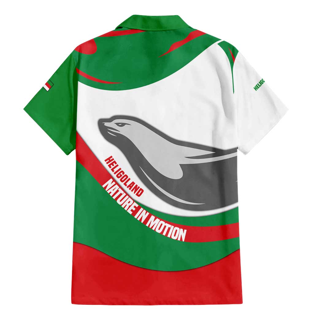 Germany Heligoland Family Matching Mermaid Dress and Hawaiian Shirt with Seal Graphic and Red Green Wave Nature - Wonder Print Shop