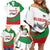 Germany Heligoland Family Matching Off Shoulder Short Dress and Hawaiian Shirt with Seal Graphic and Red Green Wave Nature - Wonder Print Shop