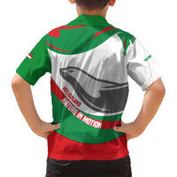 Germany Heligoland Family Matching Puletasi and Hawaiian Shirt with Seal Graphic and Red Green Wave Nature - Wonder Print Shop