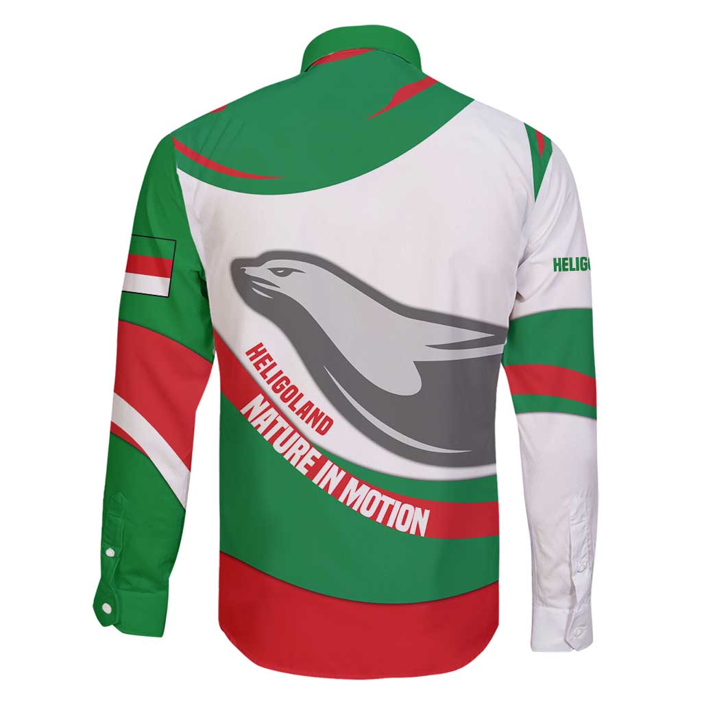 Germany Heligoland Family Matching Puletasi and Hawaiian Shirt with Seal Graphic and Red Green Wave Nature - Wonder Print Shop