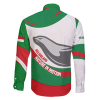 Germany Heligoland Family Matching Puletasi and Hawaiian Shirt with Seal Graphic and Red Green Wave Nature - Wonder Print Shop