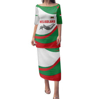 Germany Heligoland Family Matching Puletasi and Hawaiian Shirt with Seal Graphic and Red Green Wave Nature - Wonder Print Shop