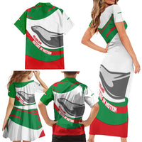 Germany Heligoland Family Matching Short Sleeve Bodycon Dress and Hawaiian Shirt with Seal Graphic and Red Green Wave Nature - Wonder Print Shop