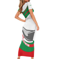 Germany Heligoland Family Matching Short Sleeve Bodycon Dress and Hawaiian Shirt with Seal Graphic and Red Green Wave Nature - Wonder Print Shop