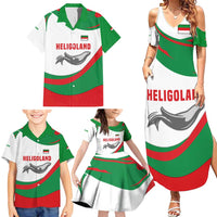 Germany Heligoland Family Matching Summer Maxi Dress and Hawaiian Shirt with Seal Graphic and Red Green Wave Nature - Wonder Print Shop