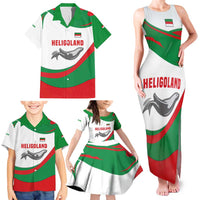 Germany Heligoland Family Matching Tank Maxi Dress and Hawaiian Shirt with Seal Graphic and Red Green Wave Nature - Wonder Print Shop