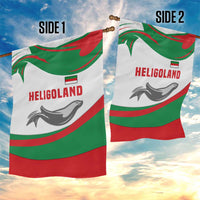 Germany Heligoland Garden Flag with Seal Graphic and Red Green Wave Nature - Wonder Print Shop