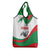 Germany Heligoland Grocery Bag with Seal Graphic and Red Green Wave Nature - Wonder Print Shop
