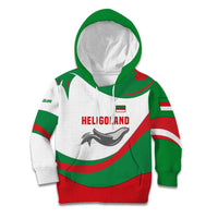 Germany Heligoland Kid Hoodie with Seal Graphic and Red Green Wave Nature - Wonder Print Shop