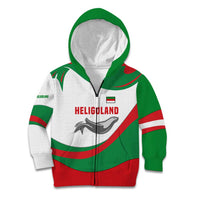 Germany Heligoland Kid Hoodie with Seal Graphic and Red Green Wave Nature - Wonder Print Shop