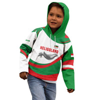 Germany Heligoland Kid Hoodie with Seal Graphic and Red Green Wave Nature - Wonder Print Shop
